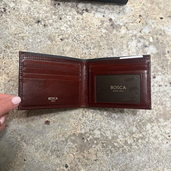 Bosca Dark Brown Leather Executive ID Wallet - Picture 2 of 4